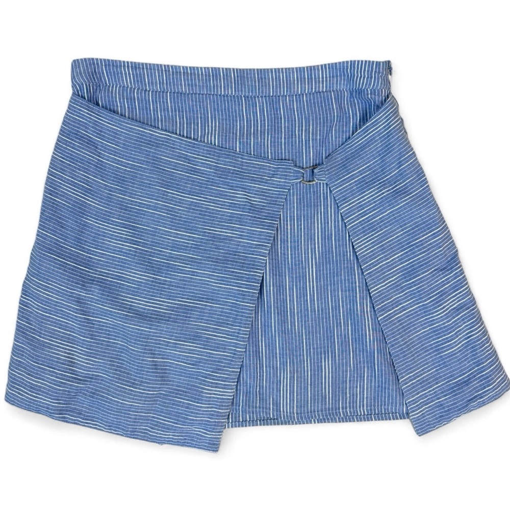 JOA‎ Los Angeles Blue & White Stripe Skirt Size Womens Large Lined